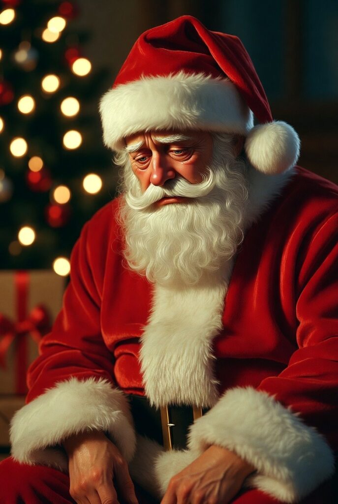 Trauriger Weihnachtsmann